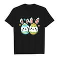 thumbnail image 3 of Kids Easter Shirt Cute Bunny Egg Graphic Tees Short Sleeve Regular Fit Casual Holiday Outfits Little Boys Girls 2-8T Black, 5-6 Years, 3 of 4
