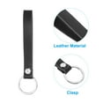 thumbnail image 4 of Uxcell Leather Keychain, Key Ring Chain Ring  Key Hook Holder Accessories for Men and Women,Black,2 Pack, 4 of 6