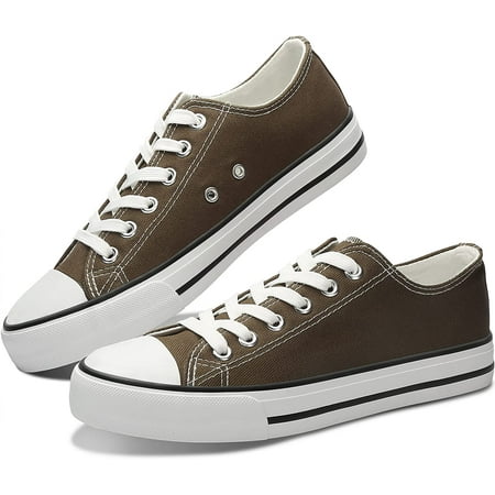 

OSLEI Women’s Canvas Shoes Low Top Fashion Sneakers Slip on Walking Shoe