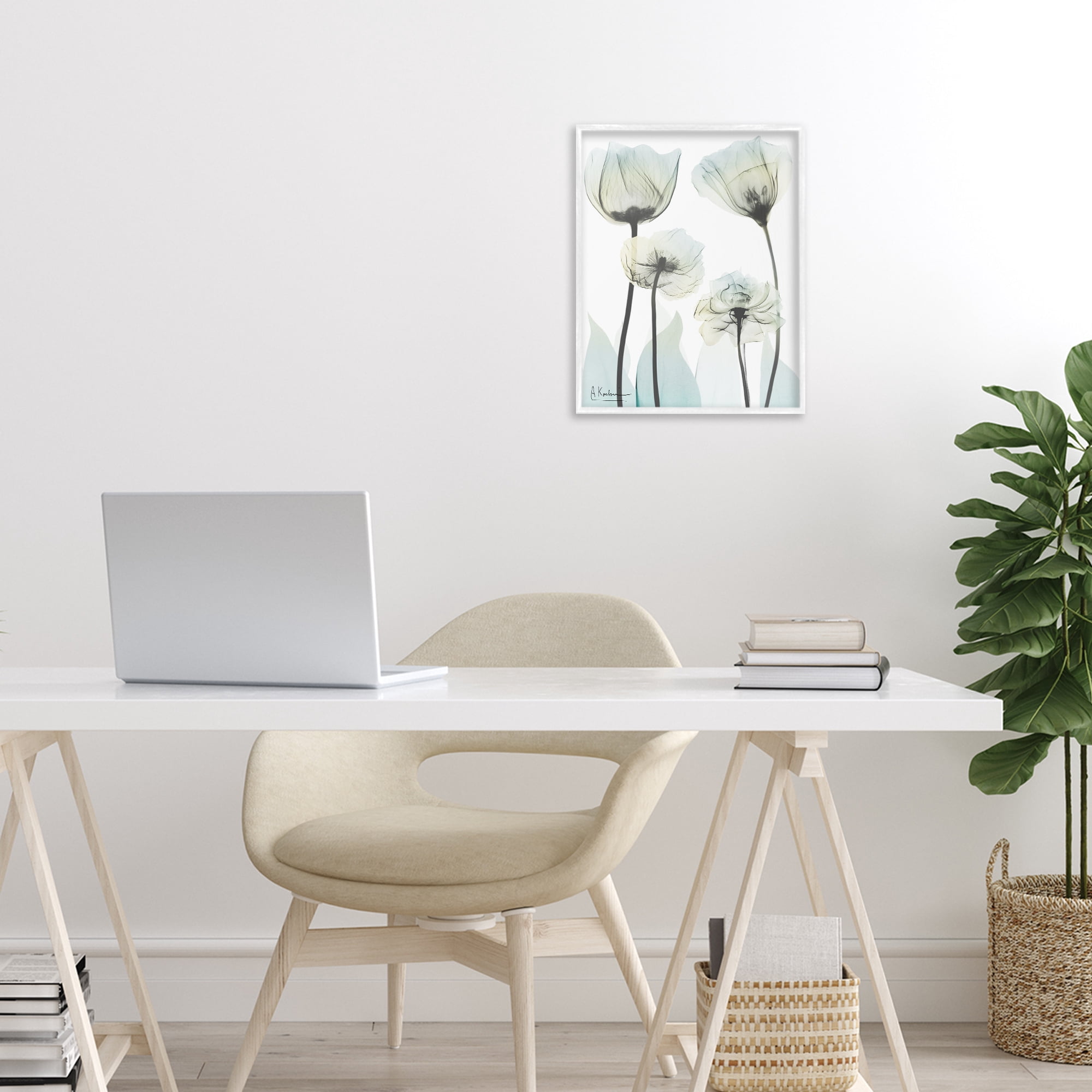 Stupell Industries Floral Luxury Of Creation White Framed Giclee Art, design by Albert Koetsier
