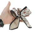 thumbnail image 4 of Unique Bargains 1 Pc Trendy Long Scarf Ribbon Floral Bow Handbag Charm Decorative Keychain Brown, 4 of 5