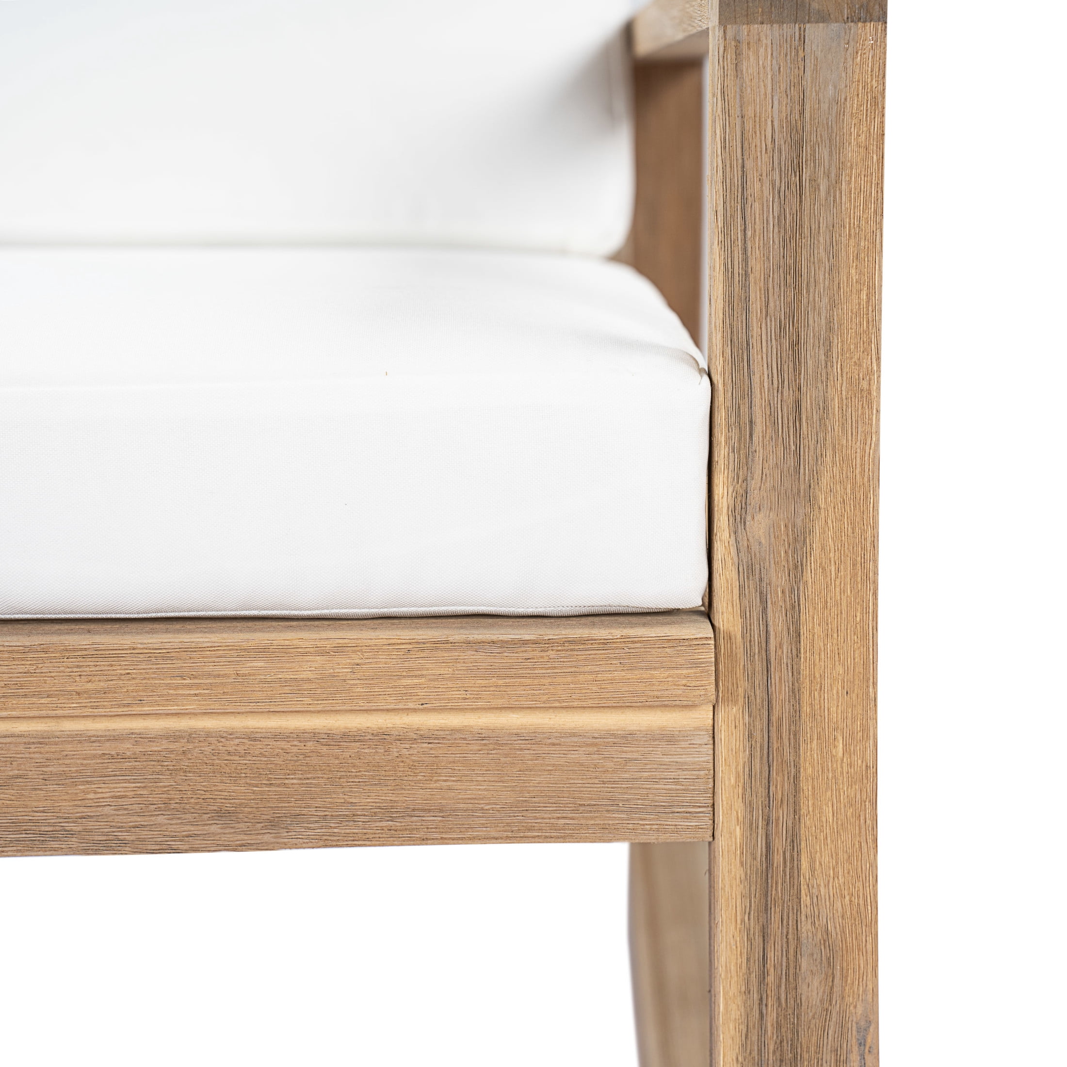 Christopher Knight Home Outdoor Acacia Wood Rocking Chair with Cushion, Set of 2, Light Teak + White