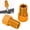 Golden Yellow, variant on BIMZUC 2pcs/set Presta to Schrader Bicycle Valve Converter Wearproof Mountain Bike Pump Adapter, Red, 0.6 inches / 1.5 cm