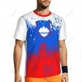 thumbnail image 4 of Exclusive design Slovenia Flag Grain 3D Printed Men For Running Bike Soccer Tennis Fitness Sports tshirt Mesh Fans Short T-shirt, 4 of 9