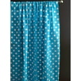 thumbnail image 2 of Cotton Curtain Polka Dots Print 58 Inch Wide / White on Turquoise, 2 of 2