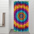 thumbnail image 2 of Colorful Rainbow Tie Dye Spiral Pattern Shower Curtain 36"x72" ,Bathroom Decorative Shower Curtains Set with 12 Hooks,Modern Waterproof Washable Shower Curtain, 2 of 6