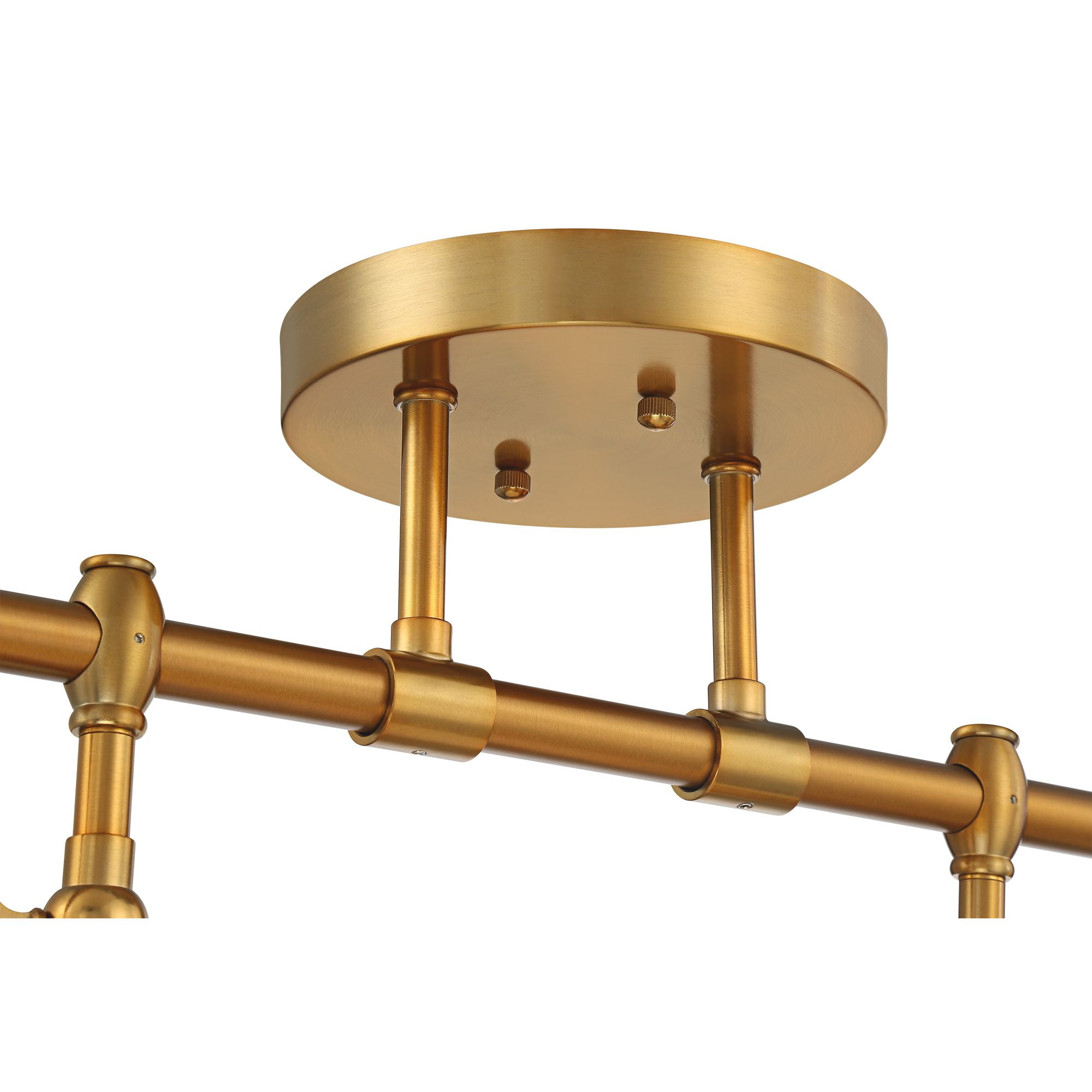 Pro Track Elm Park 4-Head Wall or Ceiling Track Light Fixture Kit Spot Light Directional Gold Finish Glass Modern Kitchen 36" Wide