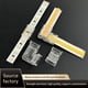 thumbnail image 2 of Conector indirecto sin soldadura de tira de LED de bajo voltaje COB, hebilla de cristal en forma de L en ángulo recto sin área oculta, 10 piezas, 2 of 5