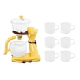 thumbnail image 1 of Tetera de vidrio semiautomática para casa de té, regalo de cumpleaños para papá amarillo, 1 of 9