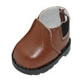 thumbnail image 4 of 1 par de zapatos de muñeca, zapatos de punta cuadrada para muñeca de 17cm, regalos para niña, ropa para cambiarse, juguete, muñeca suave, Mini bota de Marrón, 4 of 8