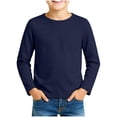 thumbnail image 4 of Bovxnpu Girls Long Sleeve Shirts Undershirts Kids Long Sleeve Crew Neck Soft Cotton Base Layer Top Outfits, 4 of 6