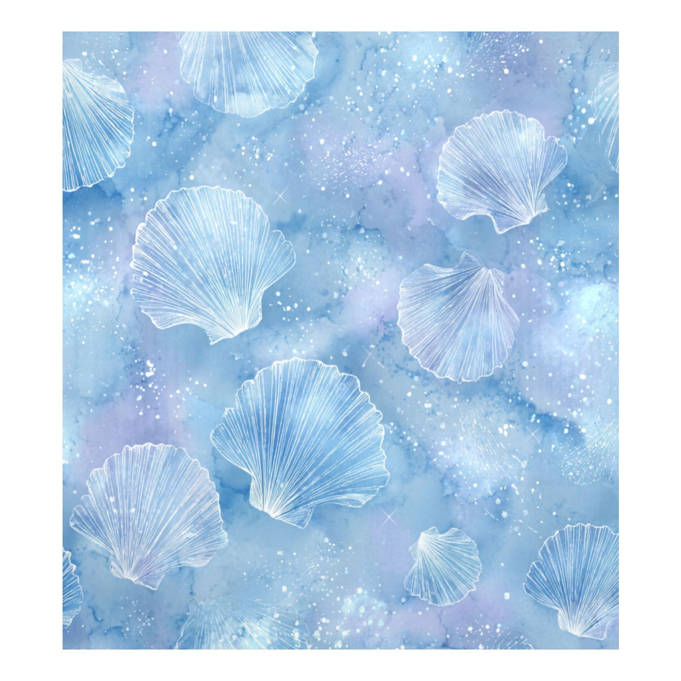 Dishwasher Magnetic Refrigerator Magnet Cover Sticker Home Decorative 23"x26" Blue Sea Shell Pattern
