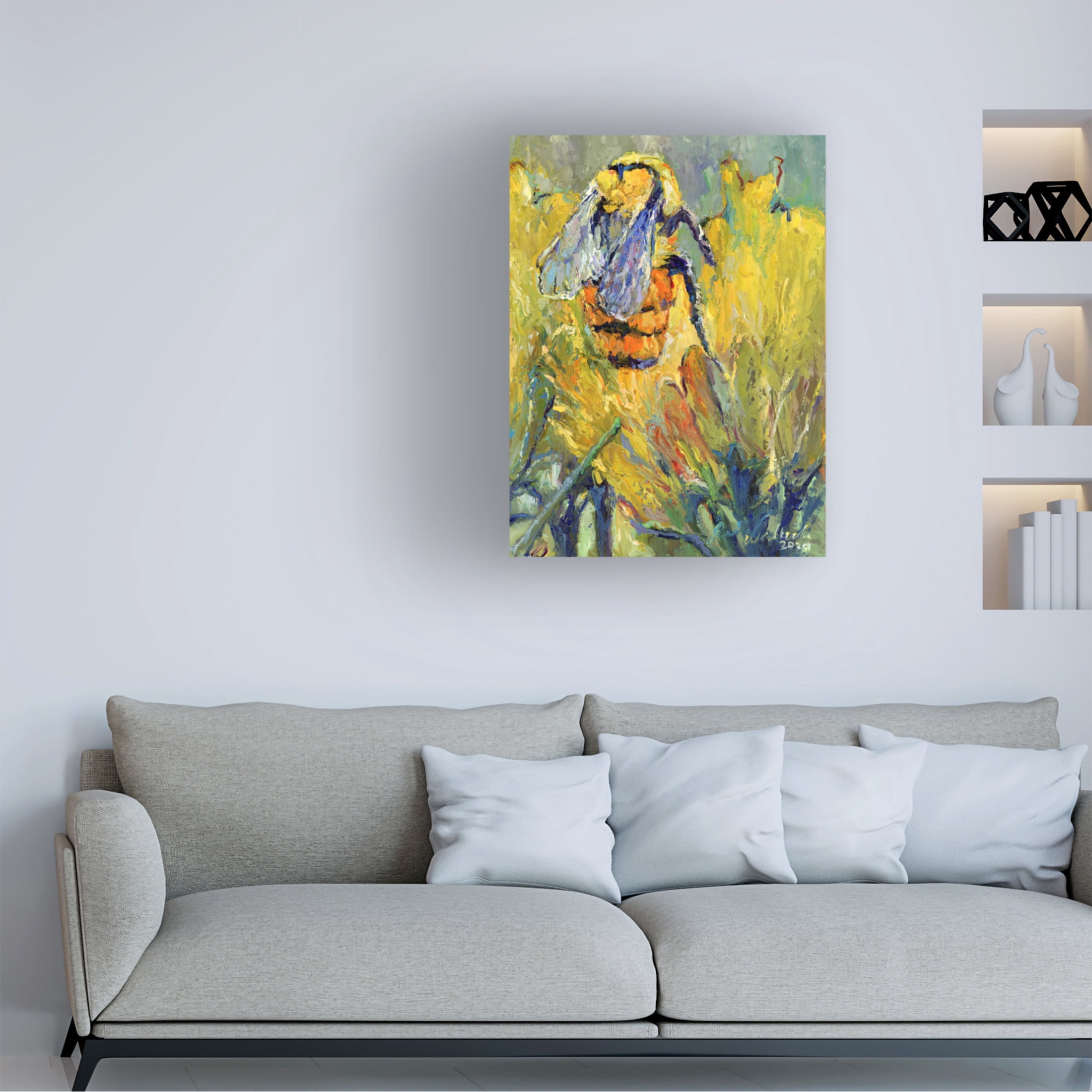 Canvas Wall Art - Richard Wallich 'Aaaabumble' Wall Art for Living Room, Bedroom, or Office Décor by Trademark Fine Art - 35 x 47 Inches