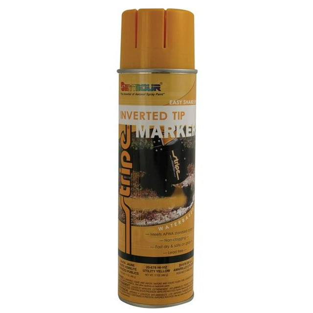 Seymour SM20-678 20 oz Peinture de Marquage à Pointe Inversée, Jaune Utilitaire