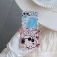 thumbnail image 5 of Bonita funda de teléfono transparente con dibujos animados de Snoopy, Charlie Brown y Peanuts para Samsung Galaxy Z Flip 6 5, carcasa trasera rígida de PC para Z Flip 3 4, 5 of 5