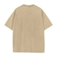 thumbnail image 4 of Zimjoy Beige Tshirt Men Casual Mens Washed Cotton T Shirts Loose Fit Short Sleeve Heavyweight T Shirts for Men Crewneck Vintage Tops, Khaki XL, 4 of 8