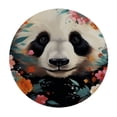 thumbnail image 2 of JEUXUS Round Fitted Tablecloth with Elastic Edged, Cute Panda Round Table Cover, Oil Painting Floral Waterproof Table Cover for Kitchen Dining Holiday Parties Decoration,Fit for Round Tables, 2 of 7