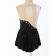 thumbnail image 4 of IEFIEL Girls Shiny Rhinestone Figure Skating Dress Ballet Dance Sleeveless Gymnastics Leotard Dance Wear Black 8, 4 of 7