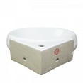 thumbnail image 5 of Renovator's Supply White Corner Bathroom Wall Mount Counter Vessel Sink, 5 of 9