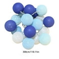 thumbnail image 2 of Led Christmas Lights Outdoor 3M Christmas Ball Light String Christmas Lights Battery Box Light Holiday Decoration Lights Room Tent Cottons Thread Light Strip Christmas Tree Decorations Lights, 2 of 6