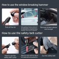 thumbnail image 4 of Safehammer Glass Breaker, Safe Hammer Glass Breaker Under Water, Breeker Glass Breaker, Car Escape Tool And Seatbelt Cutter, 4 of 7