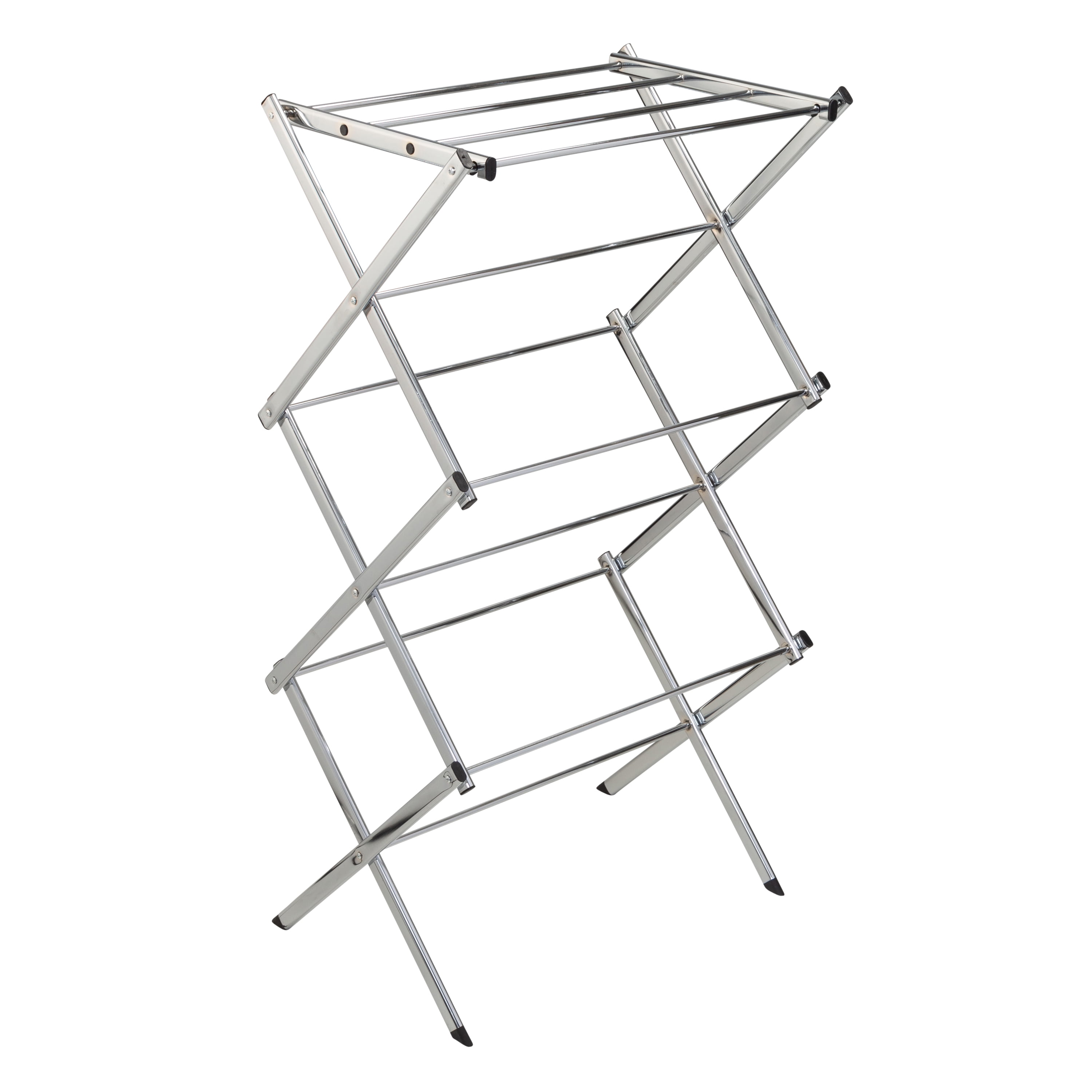 Stainless Steel Indoor Airer Chrome Metal Foldable Portable Clothes Drier Large 