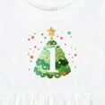 thumbnail image 4 of Inktastic 1st Birthday Green Christmas Tree with Yellow Star Girls Baby Dress, 4 of 5