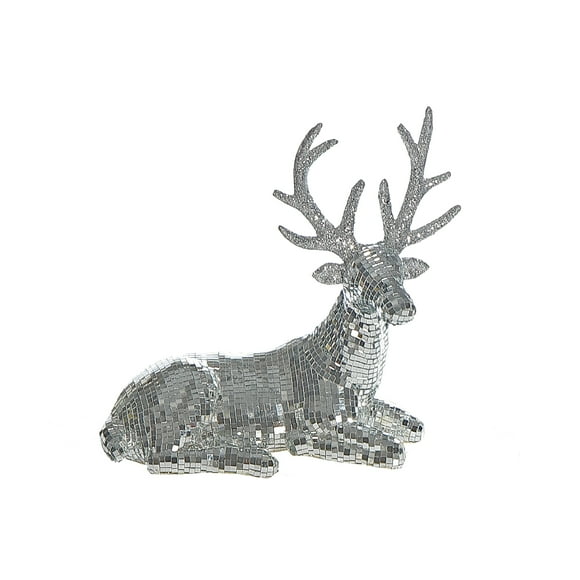 Disco Sitting Reindeer Décor (Silver)