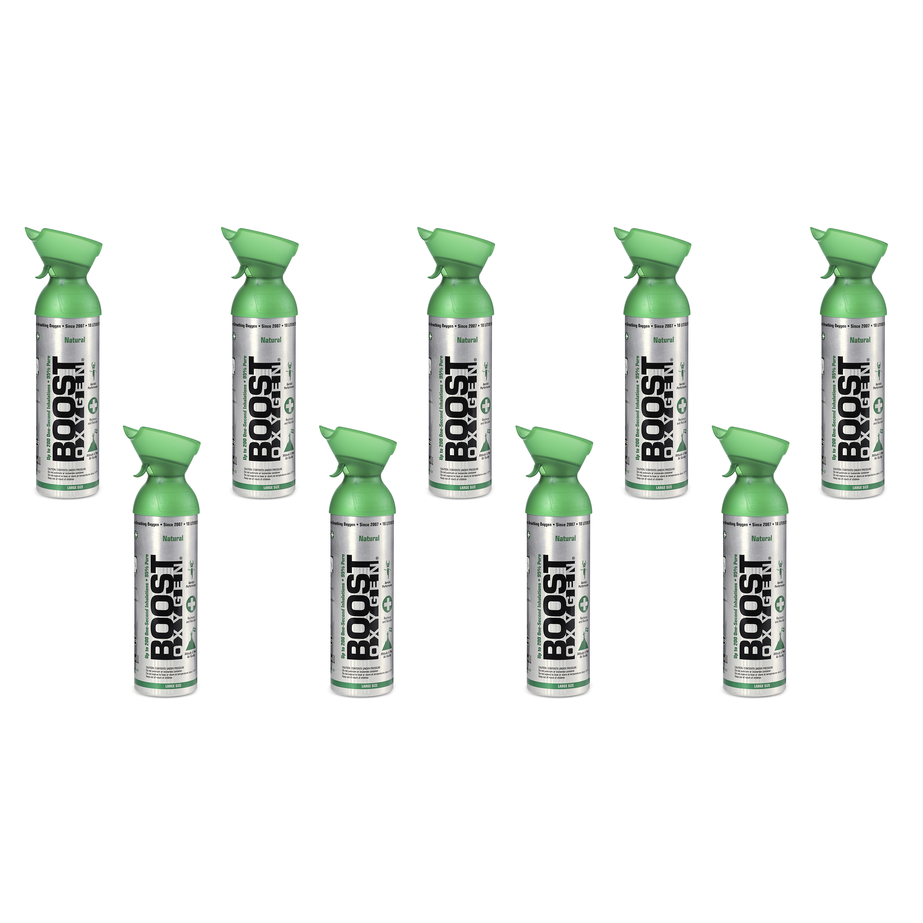 Boost Oxygen Natural Portable 10 L Pure Canned Oxygen, Flavorless (9