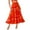 Dark Purple, variant on Women’s High Waist Maxi Skirt with Leaf Print Elastic Waistband Tiered Flowy A Line Long Skirt for Casual Wear Wine M