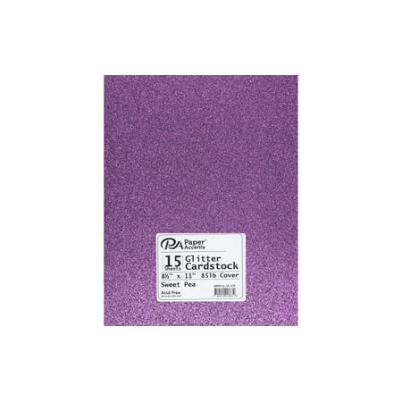 UPC: 0740512013630 | Cdstk Glitter 8.5×11 85lb 15pc Pk Sweet Pea