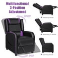 thumbnail image 5 of Giantex Recliner Chair, Massage Recliner Sofa Single Sofa Home Theater Seating Reading Chair, Purple, 5 of 7