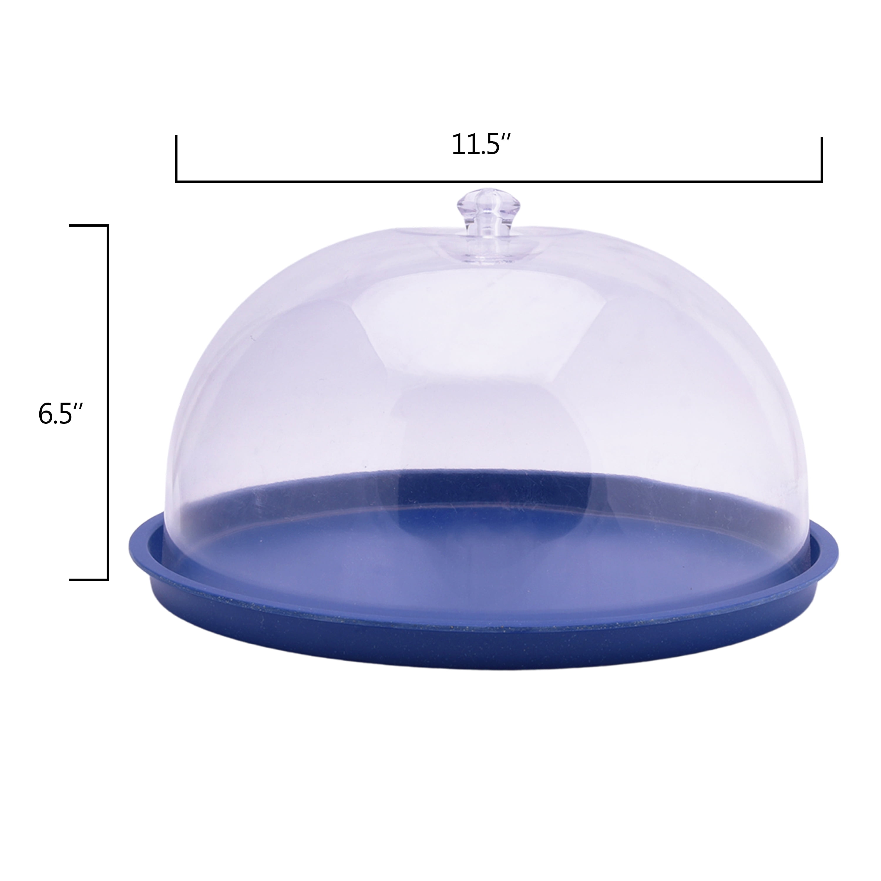 Mainstays Bamboo Melamine Plate with Dome, Blue