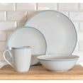 thumbnail image 2 of 10 Strawberry Street Simply Coupe 16-Piece Ceramic Dinnerware Set, Sky Blue, 2 of 9