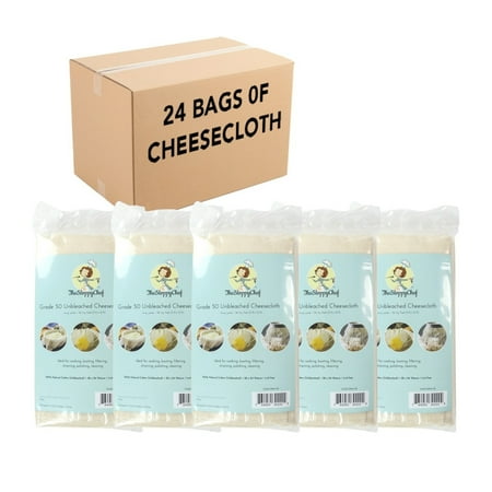 

CASE of 24 Unbleached Cheesecloth Bags Grade Options 4 Sq. Yds Per Bag