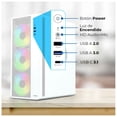 thumbnail image 4 of Gabinete ACTECK ESSEN PRO X GM767 ATX Media Torre 3 Fan RGB Cristal Templado USB-C Mesh Blanco AC-941716, 4 of 6