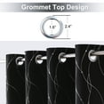 thumbnail image 6 of NICETOWN Black Blackout Curtains Extra Long Grommet Thermal Insulated Pattern Printed Window Curtains, W52 x L95, Set of 2, 6 of 7