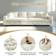 thumbnail image 3 of 102.4 " Modern Sectional Sofa Couch,Convertible Sofa Plush Corduroy 4-Seat Upholstered Sofa with Soft Pillows for Living Room Bedroom,Beige, 3 of 7