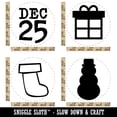 thumbnail image 2 of Christmas Stocking Gift Present Snowman Rubber Stamp Set for Scrapbooking Crafting Stamping - Large 1-1/4 Inch, 2 of 7