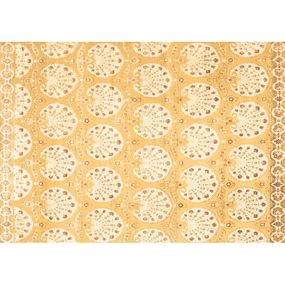 Ahgly Company Indoor Rectangle Abstract Brown Contemporary Area Rugs, 2' x 3'