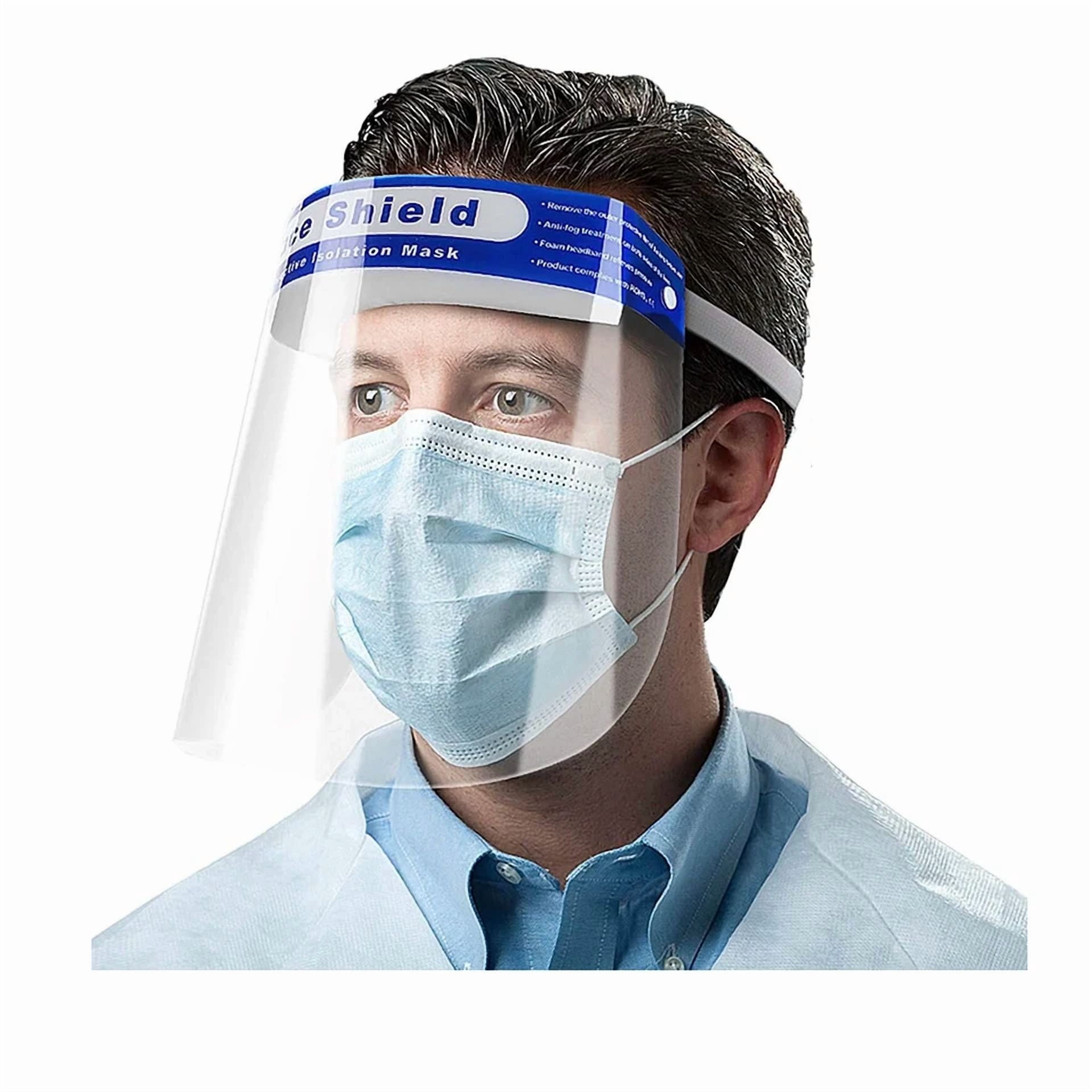 CIRCLE- 5 Pcs Reusable Safety Face Shield Full Protection Clear Anti-Fog Visor Guard