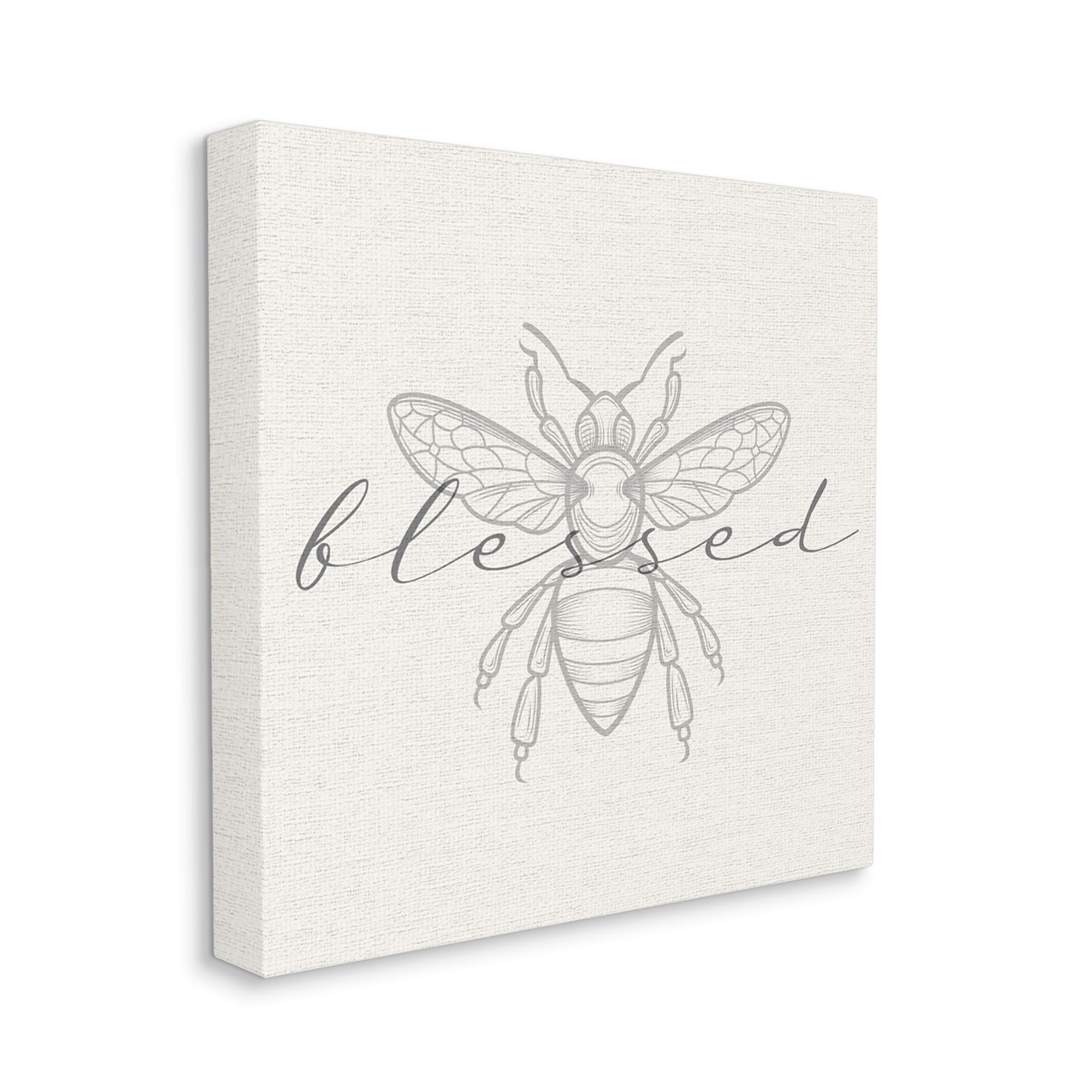 Stupell Industries Blessed Country Bumblebee Phrase Animals & Insects Painting Gallery Wrapped Canvas Print Wall Art
