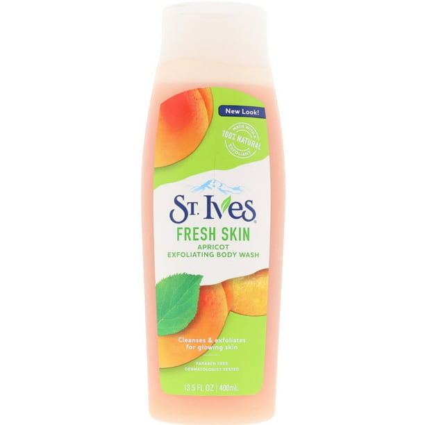 St. Ives Exfoliating Apricot Gentle Body Wash 13.5 oz (Pack of 2 