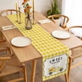 thumbnail image 3 of Table Runner 36 Inches Long for Kitchen Dining, Yellow Truck Dresser Scarf Farmhouse, Dining Table Decorations for Wedding/Parties, Spring Bees Honey Daisy Buffalo Plaid 13 x 36 In, 3 of 8