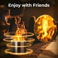 thumbnail image 4 of WAA Smokeless Outdoor Portable Fire Pit, 19" Round, Stainless Steel with Detachable Ash Pan and Carry Bag, 4 of 7