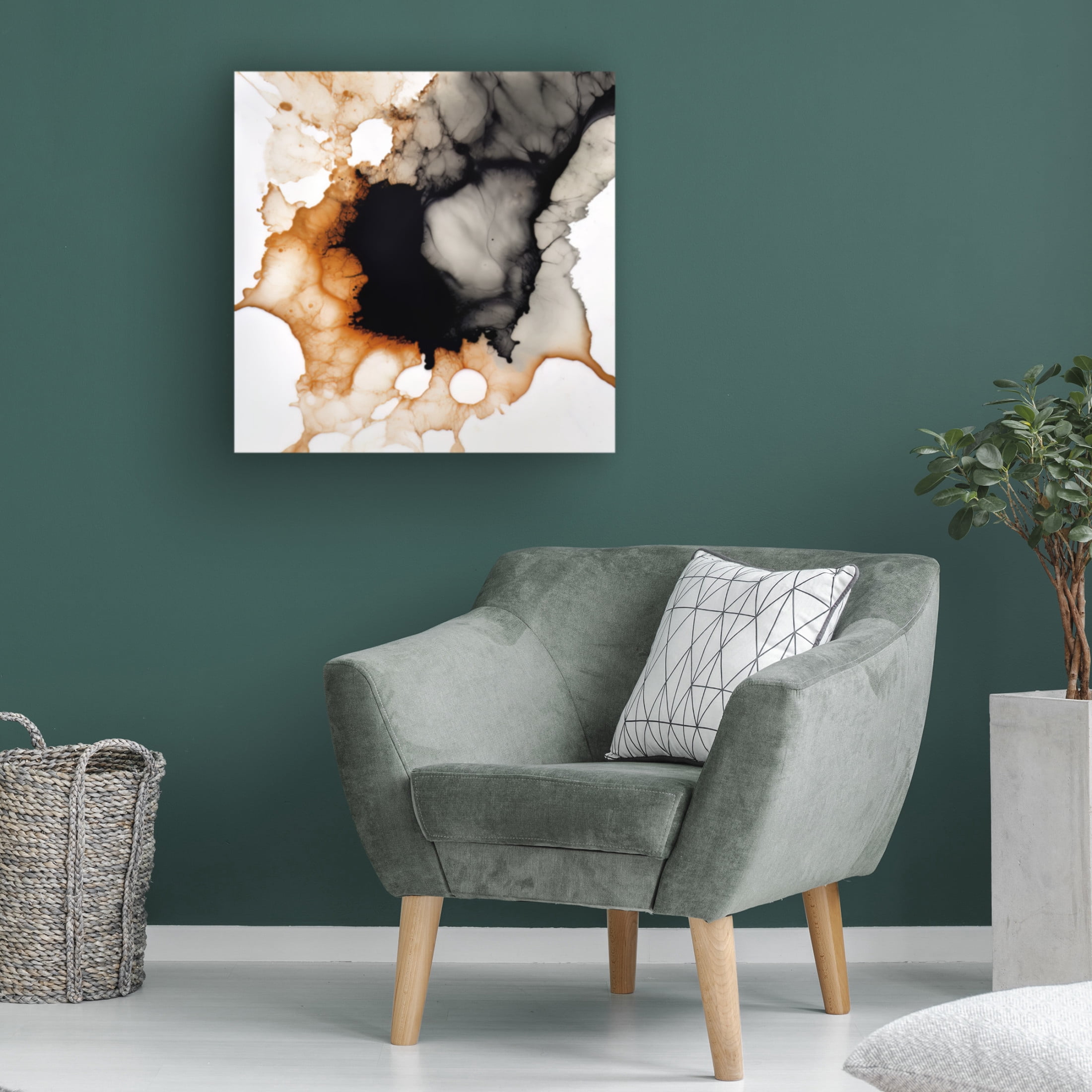 Canvas Wall Art - Bilge Paksoylu 'Dreamy Ink 2' Wall Art for Living Room, Bedroom, or Office D?cor by Trademark Fine Art - 24 x 24 Inches