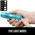 thumbnail image 5 of GORILLA GRIP LED Tactical Flashlight, 750 FT High Lumens 5 Modes, Water Resistant, Turquoise, 5 of 10