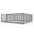thumbnail image 6 of Bellemave Full Montessori Bed Frame, Wood Full Size Floor Bed with High Fence Rails, Full Beds Frame for Bedroom Playroom(Gray), 6 of 7