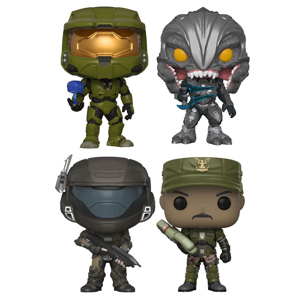 Funko POP! Games - Halo Vinyl Figures - SET OF 4 (Arbiter, Master Chief, ODST Buck & Sgt Johnson