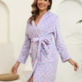 thumbnail image 6 of NAFUU Womens Robes Soft Cozy Bathrobe Comfortable Stylish Autumn Winter Thickened Flannel Robe Elegant Bathrobes Sleepwear Cozy Loungewear Soft Xmas Pajamas, 6 of 6